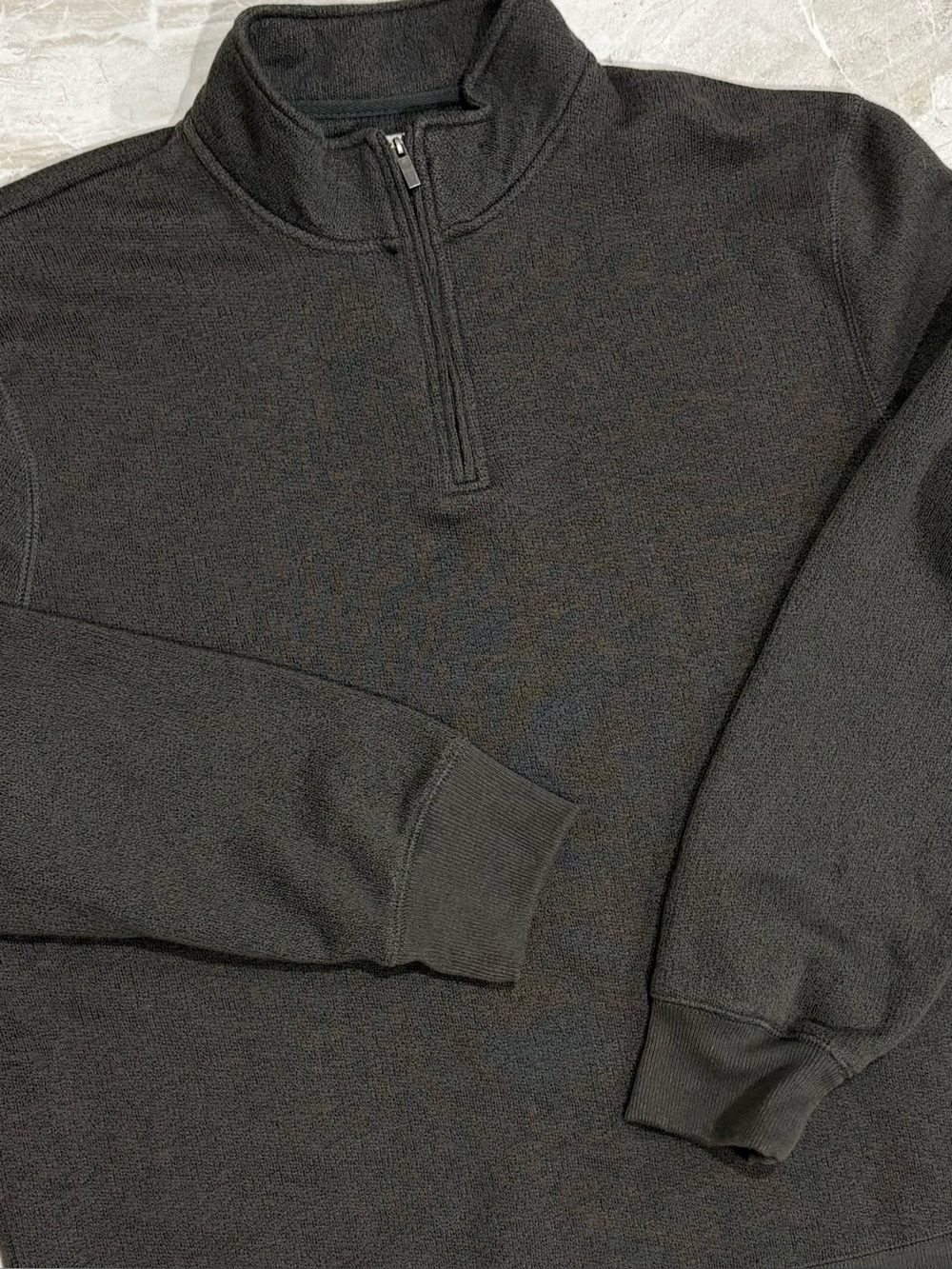 Sonoma Men's Quarter-Zip Pullover Sweater Fleece - Charcoal